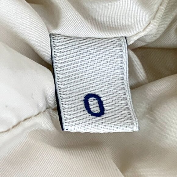 JW0255 Moncler Clio Series Off-White Logo Patch Hooded Fur Collar Long Sleeve Zi - Picture 8 of 9